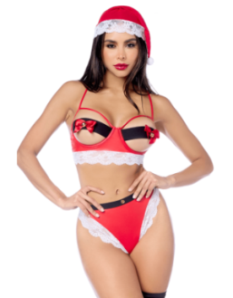 Déguisement sexy Mère Noël 3 pièces 